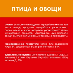 Корм сухой для взрослых собак ДАРЛИНГ с птицей и добавлением овощей, 500г