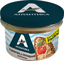 Изображение товара Крем-паста АТЛАНТИКА из горбуши Дальневосточной и скумбрии Атлантической с горчицей, 150г