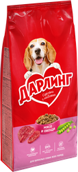 Корм сухой для взрослых собак ДАРЛИНГ с мясом и добавлением овощей, 15кг
