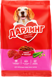 Корм сухой для взрослых собак ДАРЛИНГ с мясом и добавлением овощей, 500г