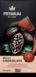 Шоколад горький PREMIUM CLUB 75% какао, 100г
