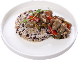 Куриные сердечки ЛЕНТА FRESH в соусе терияки с рисом микс, 330г
