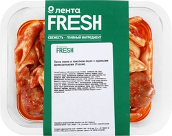 Паста пенне ЛЕНТА FRESH в томатном соусе с куриными фрикадельками, 340г