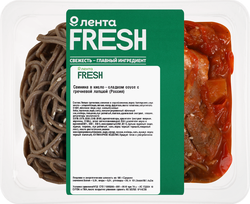 Свинина ЛЕНТА FRESH в кисло-сладком соусе с гречневой лапшой, 270г