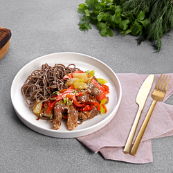 Свинина ЛЕНТА FRESH в кисло-сладком соусе с гречневой лапшой, 270г