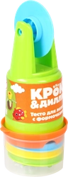 Тесто для лепки КРОК&ДИЛЛИ с формочками, 6 предметов, Арт. 995080059