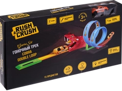 Набор игровой RUSH&CRUSH Трек Змея с инерционной машинкой со световыми и звуковыми эффектами, Арт. 921024860