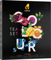 Чай черный и зеленый CURTIS Colour Tea Set Ассорти из 9 вкусов с цветными чаями, 54пак