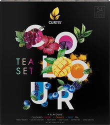 Чай черный и зеленый CURTIS Colour Tea Set Ассорти из 9 вкусов с цветными чаями, 54пак