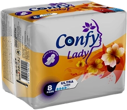 Прокладки гигиенические CONFY Lady Ultra Long, 8шт