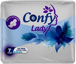 Прокладки гигиенические CONFY Lady Ultra Extra Long, 7шт