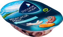 Коктейль из морепродуктов РУССКОЕ МОРЕ Морской микс, в заливке, 180г