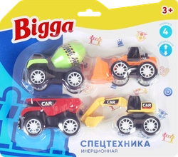 Набор игровой BIGGA Спецтехника, инерционный, 4 предмета, Арт. B1420316