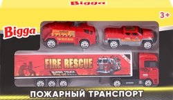 Набор игровой BIGGA Пожарный транспорт, 3 предмета, Арт. BT960578