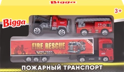 Набор игровой BIGGA Пожарный транспорт, 3 предмета, Арт. BT960578