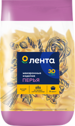 Макароны ЛЕНТА Перья группа А, высший сорт, 450г