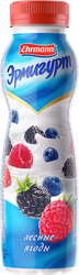 Изображение товара Напиток йогуртный питьевой EHRMANN Эрмигурт с лесными ягодами 1,2%, без змж, 290г