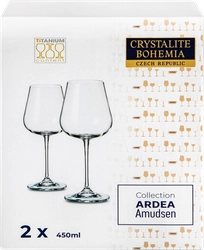 Набор бокалов для вина CRYSTALITE BOHEMIA Аrdea/Amudsen 450мл, стекло, Арт. 43986, 2шт