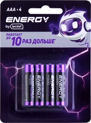 Элемент питания ENERGY BY LENTEL Alkaline battery, Арт. AAA LR03-4B
