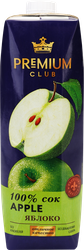 Изображение товара Сок PREMIUM CLUB Яблочный восстановленный, 1л