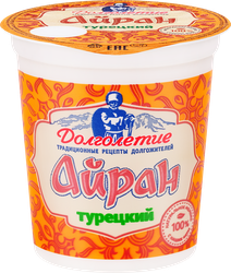 Изображение товара Напиток кисломолочный ДОЛГОЛЕТИЕ Айран Турецкий 1,8%, без змж, 180г