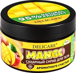 Скраб для душа DELICARE Кенийский манго сахарный, 250мл