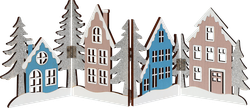 Изображение товара Фигура новогодняя HOMECLUB Зимние дома 41,5см, дерево, в ассортименте