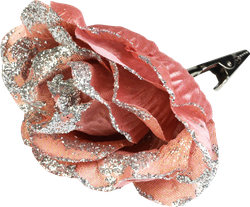 Изображение товара Украшение елочное HOMECLUB Цветок 10см, в ассортименте