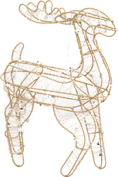 Изображение товара Фигура светодиодная HOMECLUB Золотой олень 20LED 37см, теплый белый, на батарейках