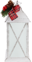 Изображение товара Фонарь HOMECLUB Скандинавия 32см, эффект горения свечи, теплый белый/черный, на батарейках