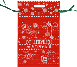 Изображение товара Мешок для подарков HOMECLUB 45см, текстиль, красный