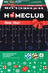 Электрическая гирлянда HOMECLUB Бахрома 175LED 7,5x0,5м, теплый/холодный белый, 8 режимов, таймер, IP44