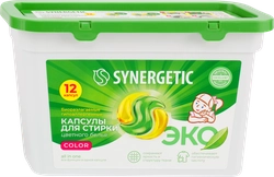 Капсулы для стирки SYNERGETIC Color, 12шт