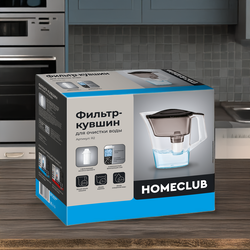 Фильтр-кувшин для очистки воды HOMECLUB 2.5л + 1 кассета