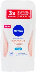 Дезодорант-антиперспирант стик женский NIVEA Fresh Эффект Пудры, 50мл