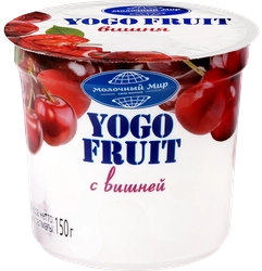 Йогурт YOGO FRUIT Вишня двухслойный 2,5%, без змж, 150г