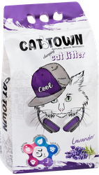 Наполнитель для кошачьего туалета CAT TOWN комкующийся с ароматом лаванды, 5л