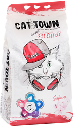 Наполнитель для кошачьего туалета CAT TOWN комкующийся с ароматом сакуры, 5л