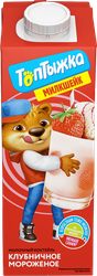 Изображение товара Коктейль молочный ТОПТЫЖКА со вкусом клубничного мороженого 2%, без змж, 950г