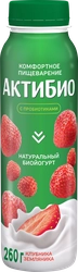 Биойогурт питьевой АКТИБИО Клубника, земляника 1,5%, без змж, 260г