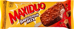 Мороженое MAXIDUO Вафельный Mix 8%, без змж, эскимо, 63г