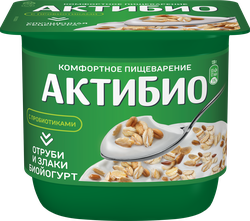 Биойогурт АКТИБИО Отруби, злаки 2%, без змж, 130г