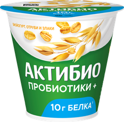 Изображение товара Биойогурт АКТИБИО Отруби, злаки 2,9%, без змж, 220г