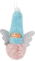 Изображение товара Набор украшений HOMECLUB Ангелы в шапочкам 8,5см, белый/серый/красный, 2шт