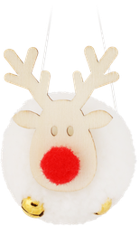Изображение товара Набор украшений HOMECLUB Олени с красным носом 5см, в ассортименте, 4шт