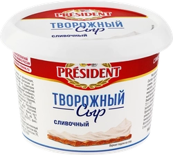 Сыр творожный PRESIDENT Сливочный, без змж, 140г