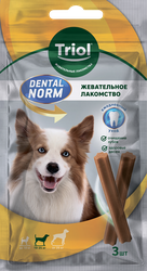 Изображение товара Лакомство для собак TRIOL Палочки жевательные, для средних пород 3шт, 75г