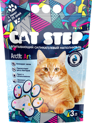 Изображение товара Наполнитель силикагелевый для кошачьего туалета CAT STEP Arctic Art впитывающий, 3л