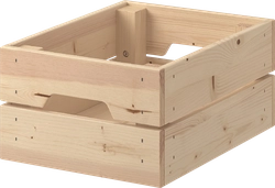 Ящик деревянный необработанный 31х23х15см, цвет натуральный