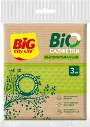 Салфетки BIG CITY LIFE Bio, влаговпитывающие, Арт. 14410319, 3шт